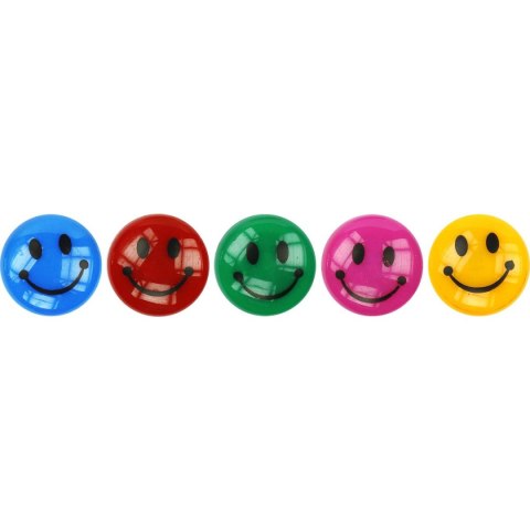 Magnes smiley okrągły mix śr. 29mm Titanum (T-025051) 10 sztuk