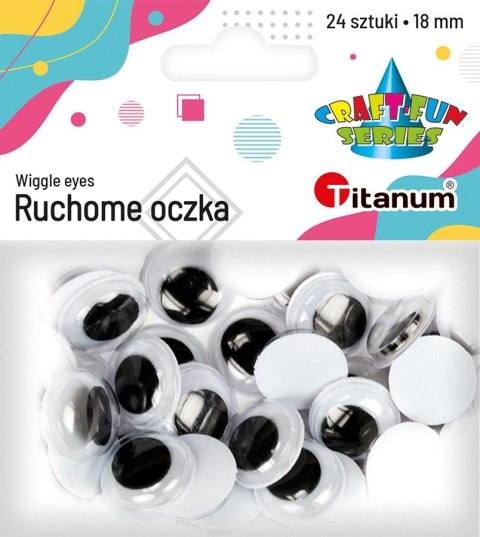 Oczka Titanum Craft-Fun Series 18mm 24 szt Oczka Titanum Craft-Fun Series 18mm 24 szt