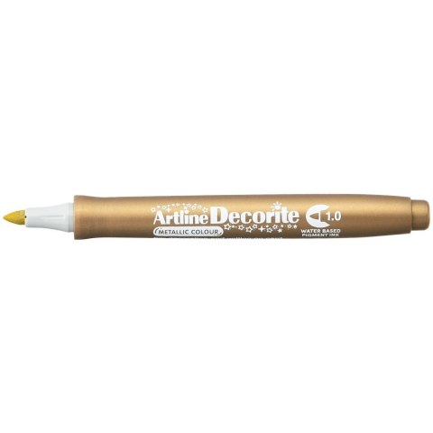 Marker permanentny Artline złoty metaliczny decorite złoty 1,0mm pędzelek końcówka (AR-033 9 6) Marker permanentny Artline złoty metaliczny decorite złoty 1,0mm pędzelek końcówka (AR-033 9 6)
