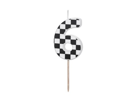 Świeczka urodzinowa Cyferka 6, 5.5 cm, mix Partydeco (SCU7-6) Świeczka urodzinowa Cyferka 6, 5.5 cm, mix Partydeco (SCU7-6)
