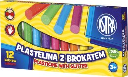 Plastelina Astra 12 kol. brokatowa mix (303107001)