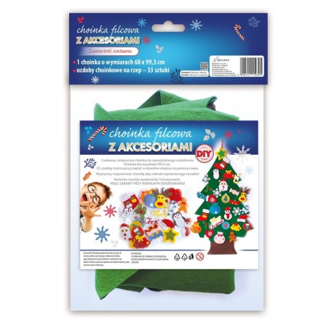 Zestaw kreatywny choinka filcowa Rexus (110395)