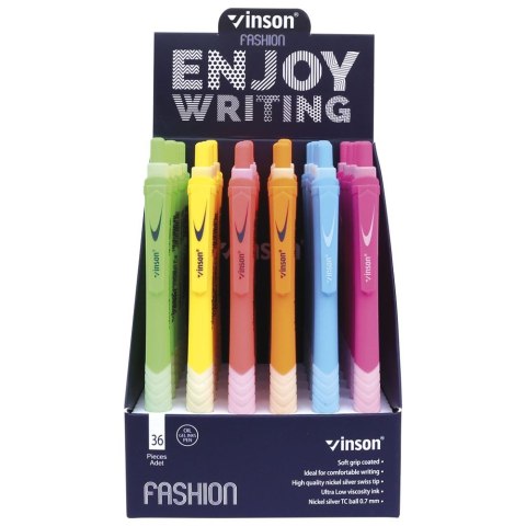 Długopis olejowy Vinson Fashion niebieski 0,7mm (C4) Długopis olejowy Vinson Fashion niebieski 0,7mm (C4)