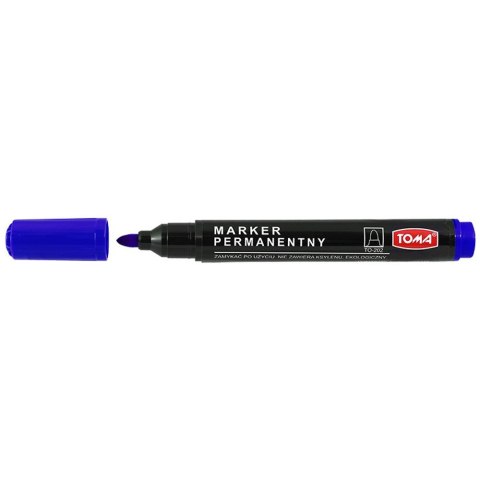 Marker permanentny Toma niebieski okrągła końcówka
