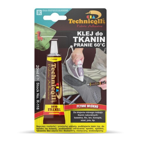 Klej w tubie Technicqll do tkanin 20ml (R-116) Klej w tubie Technicqll do tkanin 20ml (R-116)