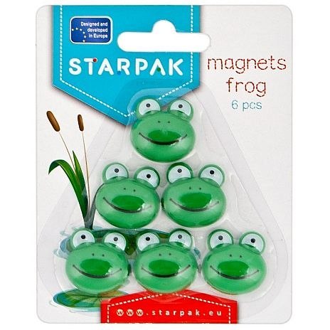 Magnes Starpak żabki zielone śr. 25mm (438889) 6 sztuk Magnes Starpak żabki zielone śr. 25mm (438889) 6 sztuk