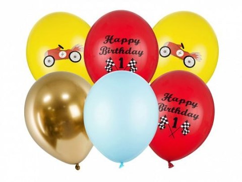Balon gumowy Partydeco Happy Birthday, mix mix 300mm (SB14P-300-000-6) Balon gumowy Partydeco Happy Birthday, mix mix 300mm (SB14P-300-000-6)