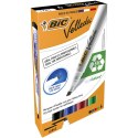 Marker suchościeralny Bic Velleda Ecolutions 1751 komplet 4 szt mix 3,7-5,5mm ścięta końcówka (904950)
