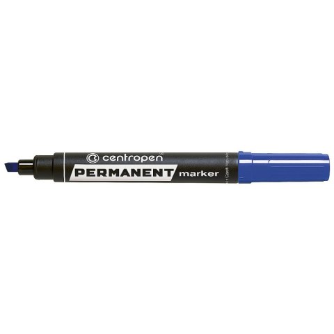 Marker permanentny Centropen 8576, niebieski 2,0-5,0mm ścięta końcówka