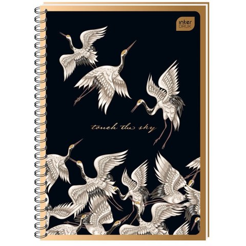 Kołozeszyt (kołonotatnik) Metalic Satin Gold A6 80k. 70g krata Interdruk (KOŁOZA680MSG)