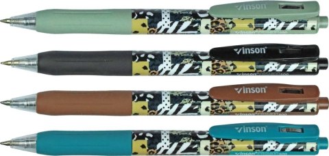 Długopis olejowy Vinson PATTERN 500 WZORY niebieski 0,7mm Długopis olejowy Vinson PATTERN 500 WZORY niebieski 0,7mm