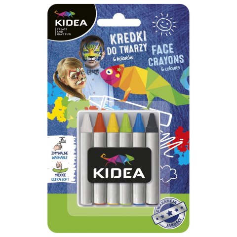 Farba do malowania twarzy Kidea 6 kolor. (KDT6KA) Farba do malowania twarzy Kidea 6 kolor. (KDT6KA)