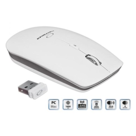 Mysz Esperanza Saturn biały (EM120W) Mysz Esperanza Saturn biały (EM120W)