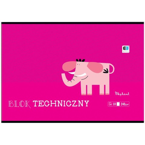 Blok techniczny Interdruk B&B KIDS A4 białe 240g 10k (BLTBB) Blok techniczny Interdruk B&B KIDS A4 białe 240g 10k (BLTBB)