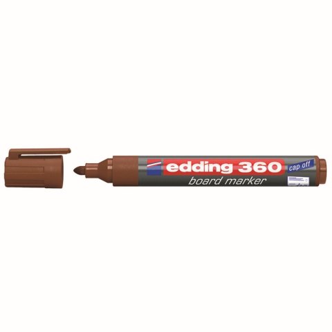 Marker suchościeralny Edding brązowy 1,5-3,00mm okrągła końcówka (360/007/BR ED) Marker suchościeralny Edding brązowy 1,5-3,00mm okrągła końcówka (360/007/BR ED)