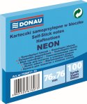 Notes samoprzylepny (karteczki) Donau Neon niebieski 100k [mm:] 76x76 (7586011-10)