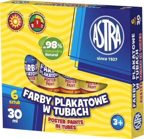 Farby plakatowe Astra kolor: cytrynowy 30ml 1 kolor.