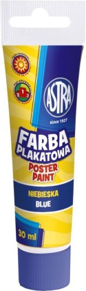 Farby plakatowe Astra kolor: niebieski 30ml 1 kolor.