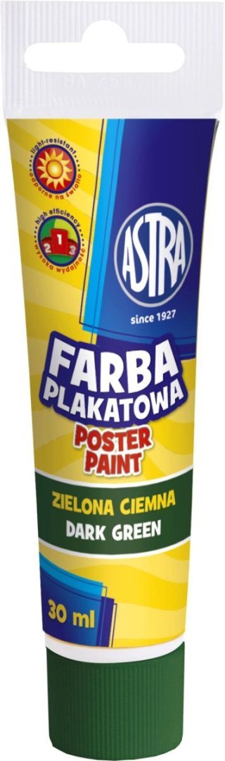 Farby plakatowe Astra kolor: zielony ciemny 30ml 1 kolor. Farby plakatowe Astra kolor: zielony ciemny 30ml 1 kolor.
