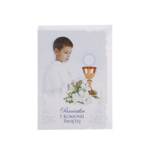 Kartka składana brokat komunia B6 (5902221800207) Kartka składana brokat komunia B6 (5902221800207)