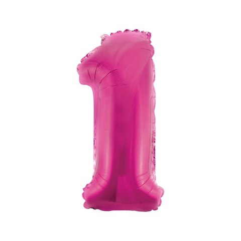Balon foliowy Godan cyfra 1 różowy 35 cm (FG-C35R1) Balon foliowy Godan cyfra 1 różowy 35 cm (FG-C35R1)