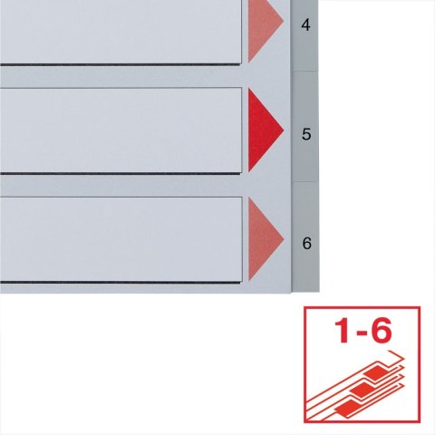 Przekładka numeryczna Esselte A4 szara 6k 1-6 (100104) Przekładka numeryczna Esselte A4 szara 6k 1-6 (100104)