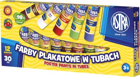 Farby plakatowe Astra kolor: mix 30ml 12 kolor. (83110901) Farby plakatowe Astra kolor: mix 30ml 12 kolor. (83110901)