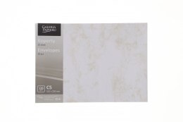 Koperta Galeria Papieru marmur złoty C5 biała diamentowa (280693) 10 sztuk