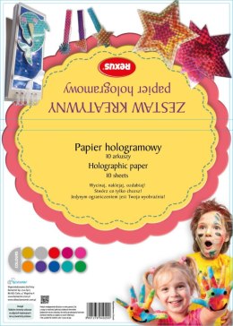 Zestaw szkolny Rexus papier holograficzny A4 (604020)