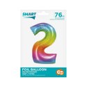 Balon foliowy Godan Smart cyfra 2 tęcza 76cm (CH-STC2)