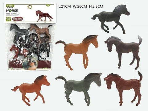 Figurka zestaw 6 koni 10cm Adar (576940)