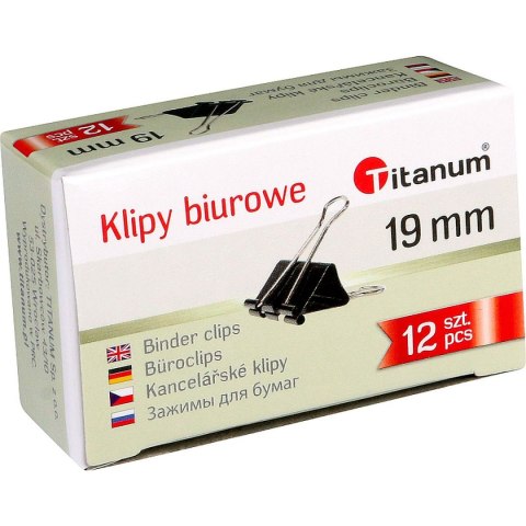 Klip Titanum 19mm czarny (BC19) Klip Titanum 19mm czarny (BC19)