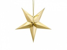 Dekoracja Partydeco Gwiazda papierowa, 45cm, złoty (GWP1-45-019M)