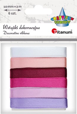 Wstążka Titanum Craft-Fun Series 2324015-B 6 kolorów 10x2 [mm x m] mix (1cmx2m)