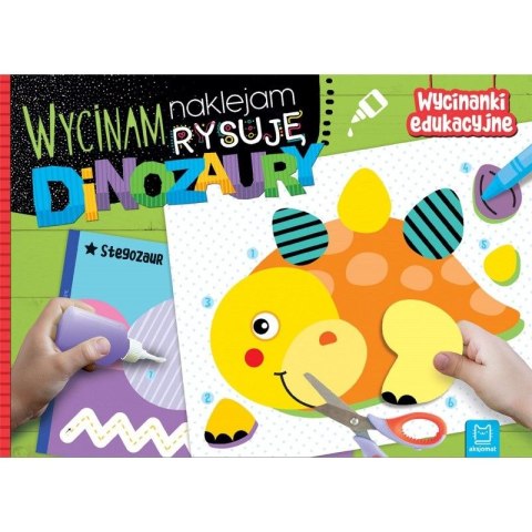 Książeczka edukacyjna Aksjomat Wycinam, naklejam, rysuję. Dinozaury. Wycinanki edukacyjne Książeczka edukacyjna Aksjomat Wycinam, naklejam, rysuję. Dinozaury. Wycinanki edukacyjne