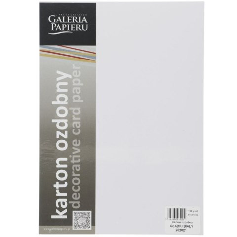 Papier ozdobny (wizytówkowy) gładki biały A4 biały 160g Galeria Papieru (202821) Papier ozdobny (wizytówkowy) gładki biały A4 biały 160g Galeria Papieru (202821)